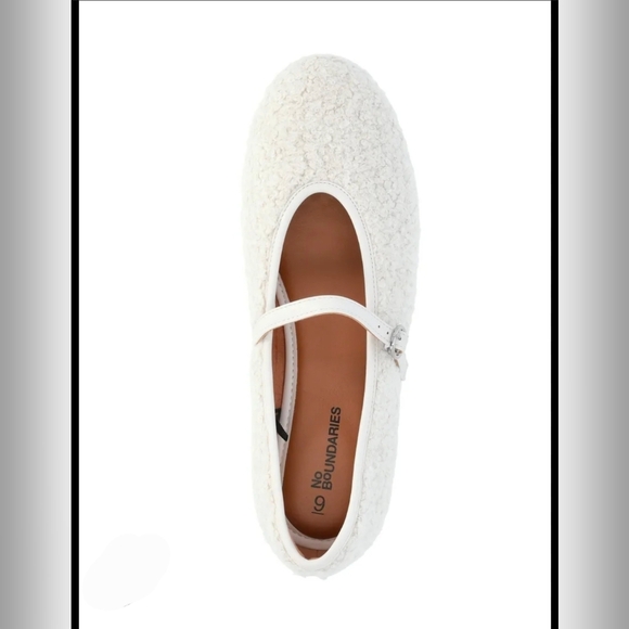 No Boundaries Women's Faux Shearling Mary Jane Flats Size 7.5 NWT - Picture 5 of 7